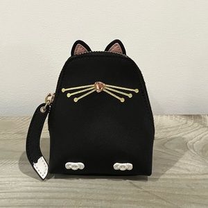 New! Kate Spade black cat coin purse